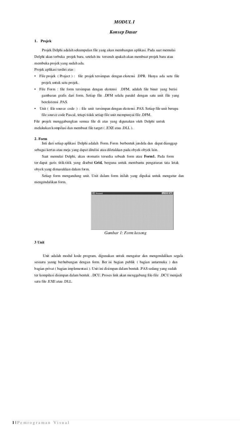 Modul Delphi 7 Lengkap Pdf